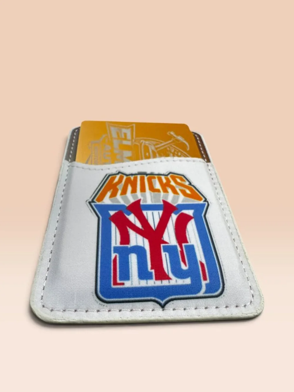 NY Knicks Phone Card Holder Wallet Stick-On Pocket